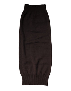 Brown Cashmere Knitted Neck Warmer Foulard Scarf Dolce & Gabbana