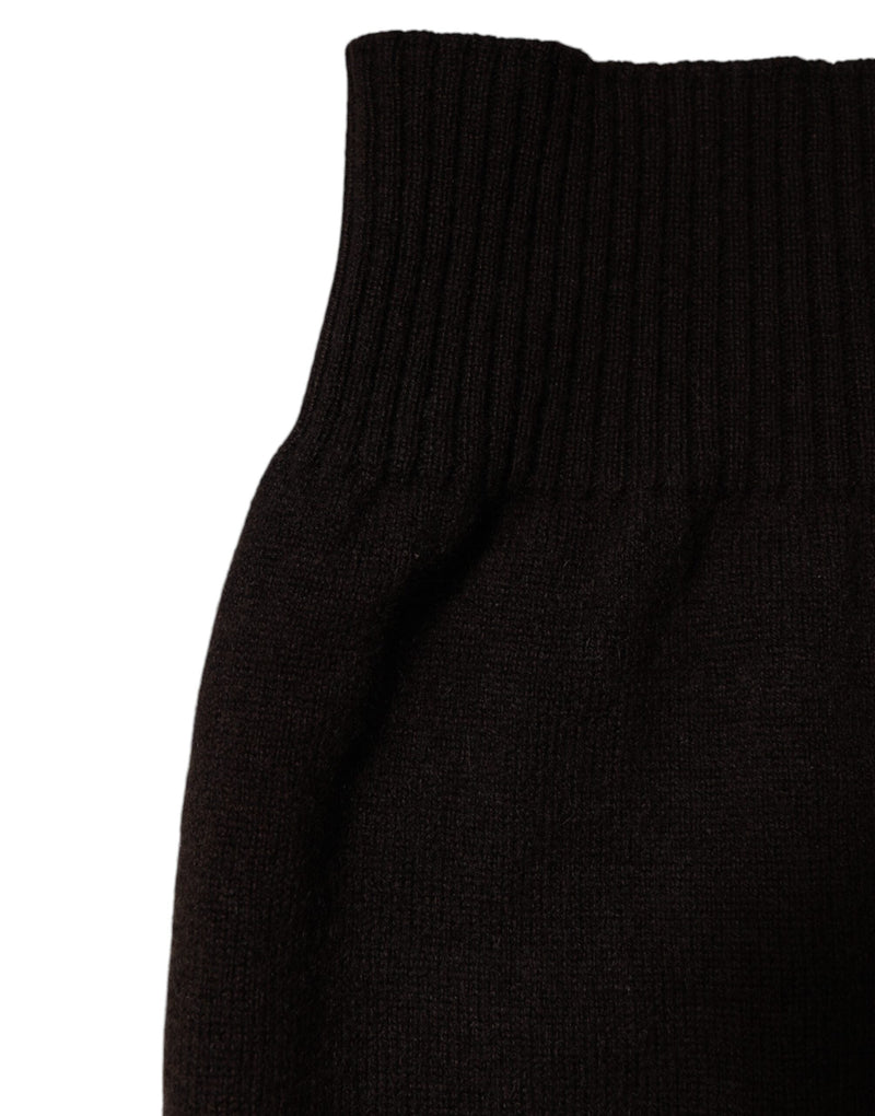 Brown Cashmere Knitted Neck Warmer Foulard Scarf Dolce & Gabbana