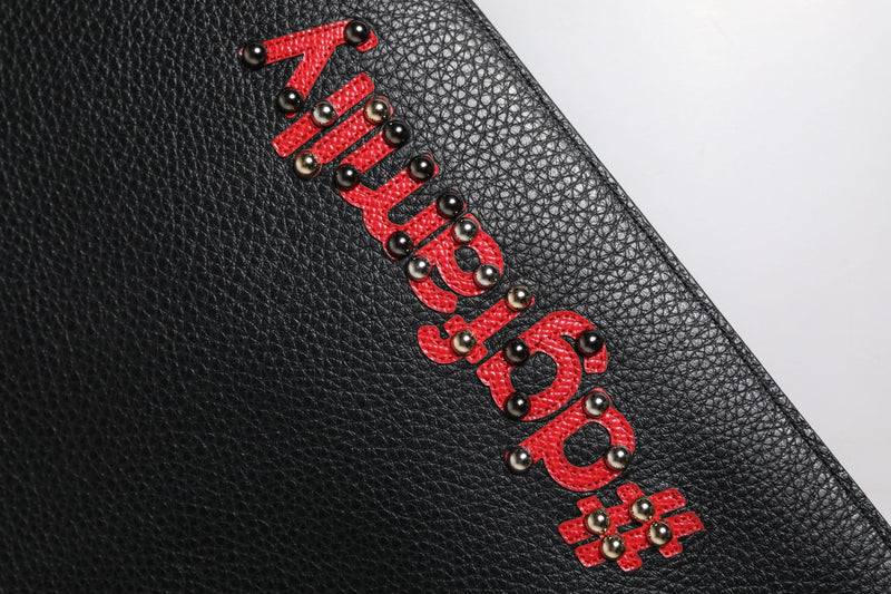 Black #DGFamily Embellished Leather Clutch Bag Dolce & Gabbana