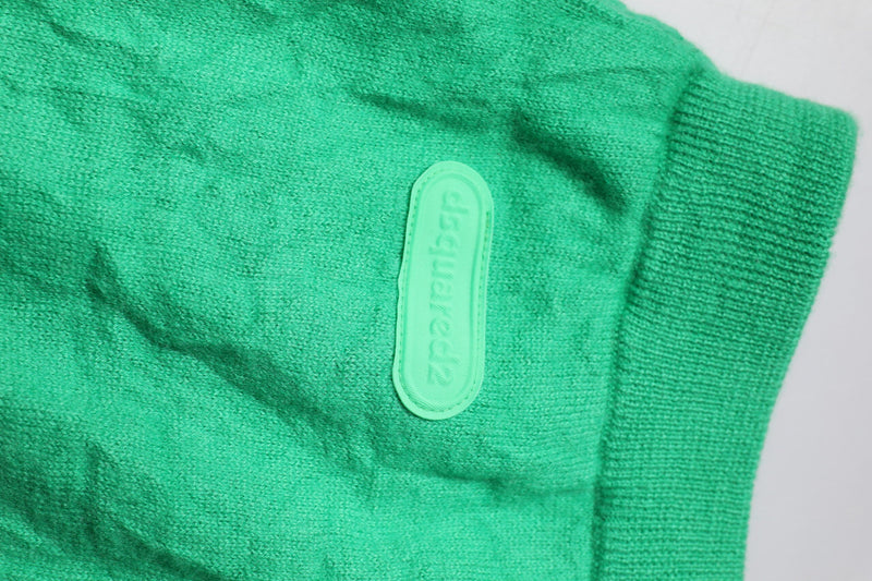 Green Cotton Elastic Waist Men Casual Pants Dsquared²