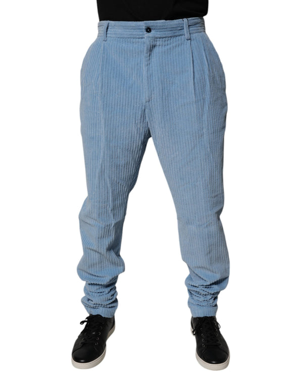 Light Blue Corduroy Cotton Skinny Denim Jeans Dolce & Gabbana
