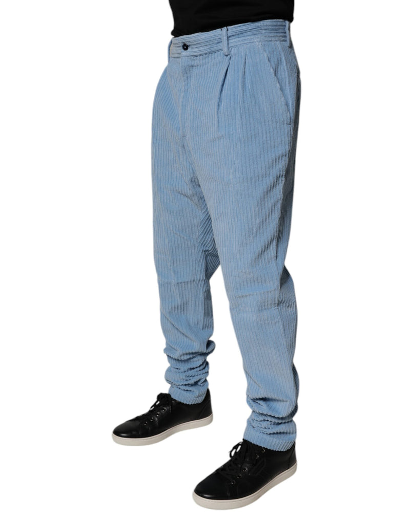 Light Blue Corduroy Cotton Skinny Denim Jeans Dolce & Gabbana