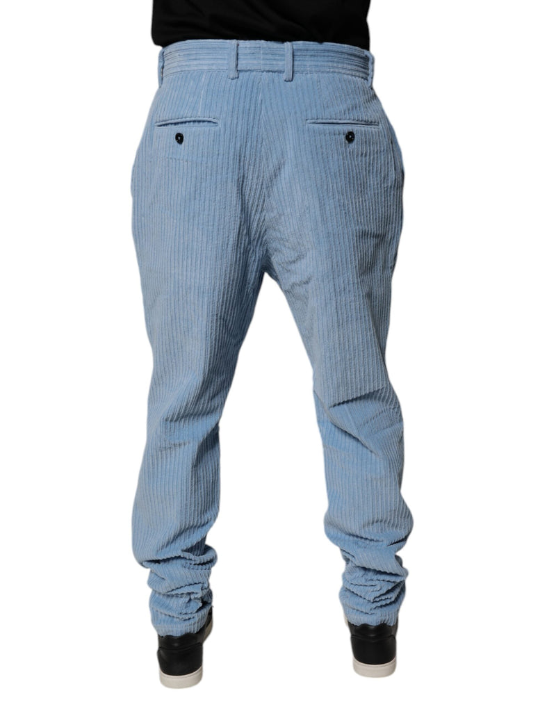 Light Blue Corduroy Cotton Skinny Denim Jeans Dolce & Gabbana
