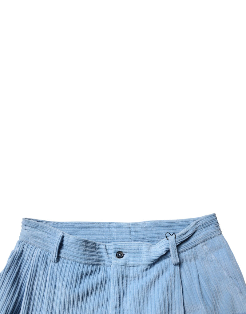 Light Blue Corduroy Cotton Skinny Denim Jeans Dolce & Gabbana