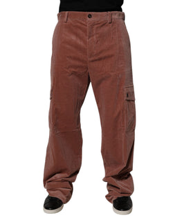 Brown Corduroy Cotton Cargo Men Denim Jeans Dolce & Gabbana