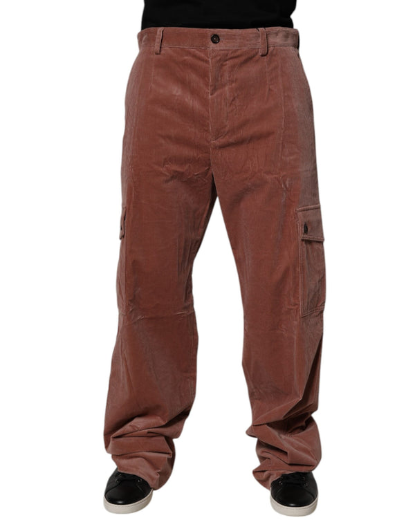 Brown Corduroy Cotton Cargo Men Denim Jeans Dolce & Gabbana