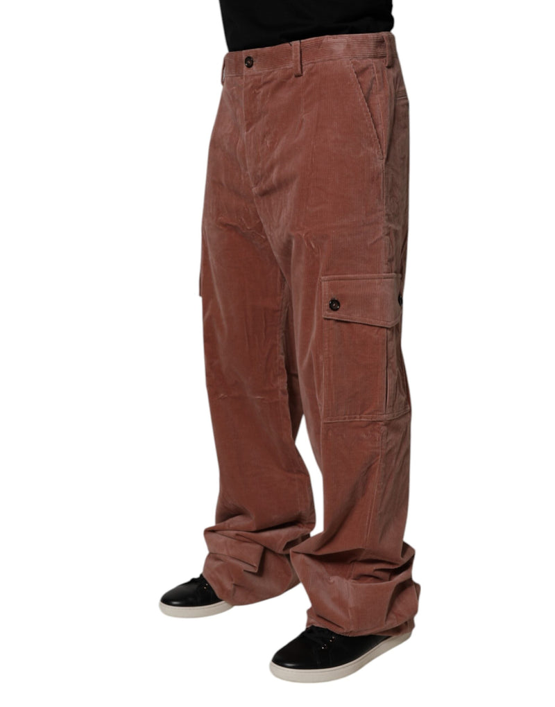 Brown Corduroy Cotton Cargo Men Denim Jeans Dolce & Gabbana