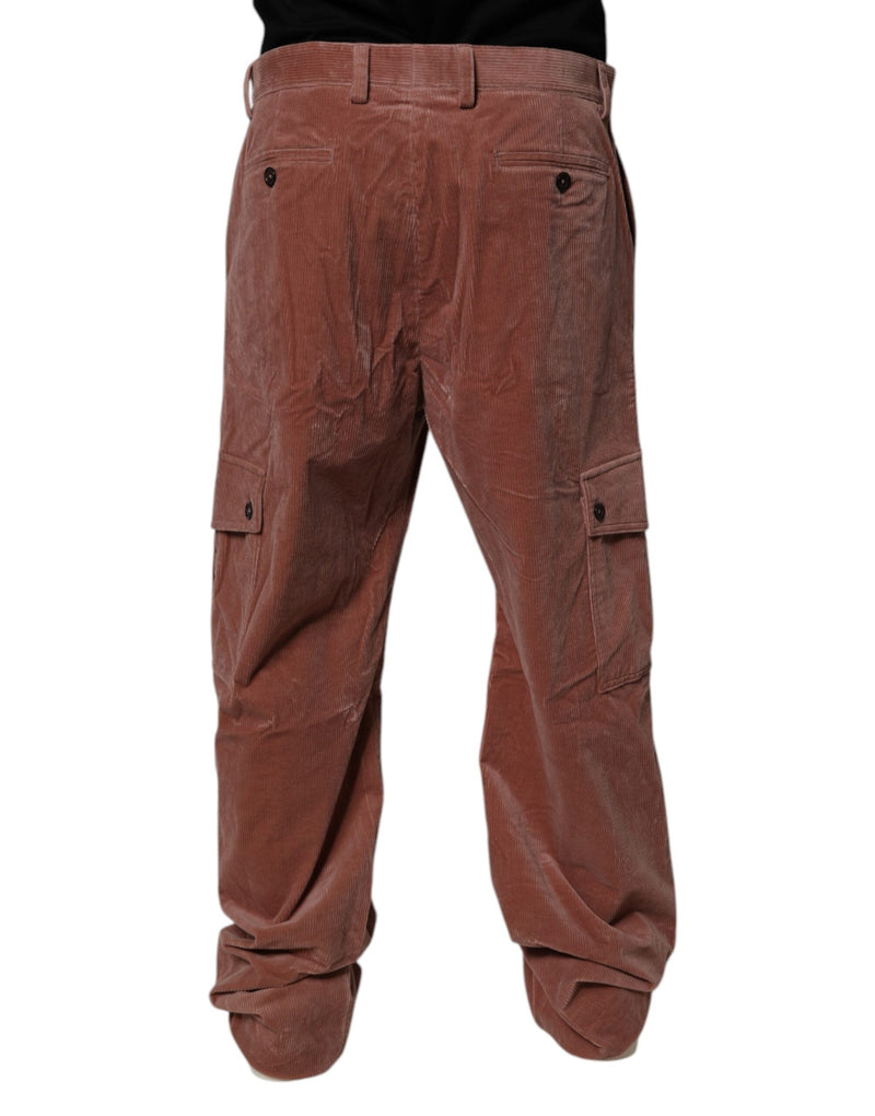 Brown Corduroy Cotton Cargo Men Denim Jeans Dolce & Gabbana
