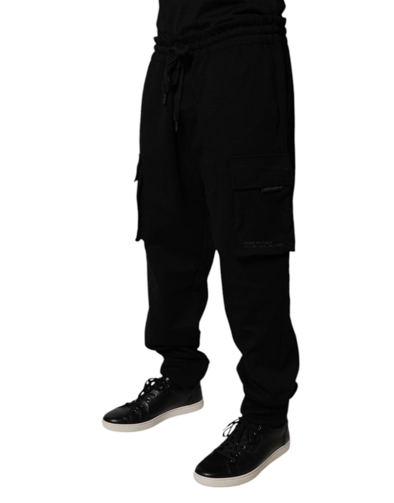 Black Cotton Jogger Cargo Sweatpants Pants Dolce & Gabbana