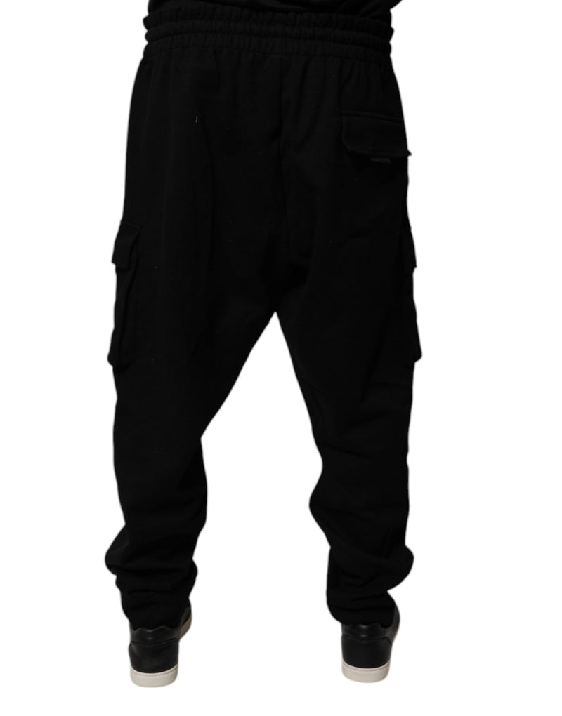 Black Cotton Jogger Cargo Sweatpants Pants Dolce & Gabbana