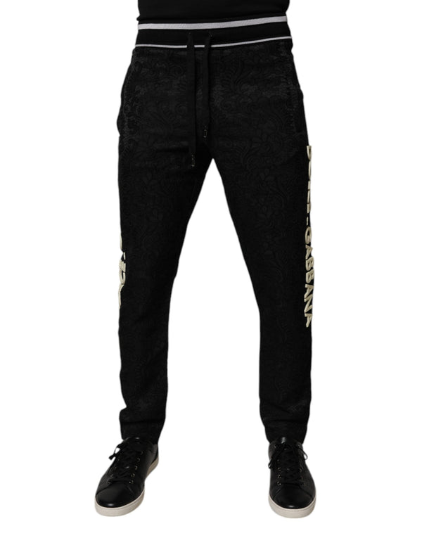 Black Mid Waist Jogger Men Sweatpants Pants Dolce & Gabbana