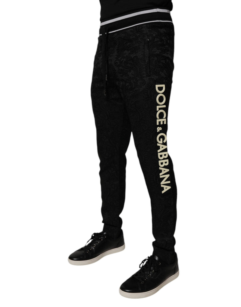 Black Mid Waist Jogger Men Sweatpants Pants Dolce & Gabbana
