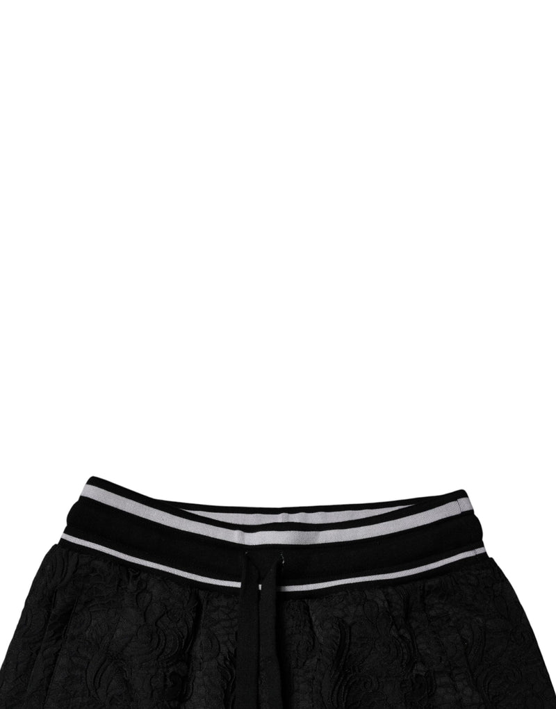 Black Mid Waist Jogger Men Sweatpants Pants Dolce & Gabbana