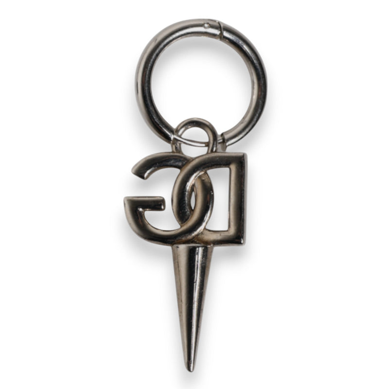 Silver Brass DG Logo Metal Ring Holder Keychain Keyring Dolce & Gabbana