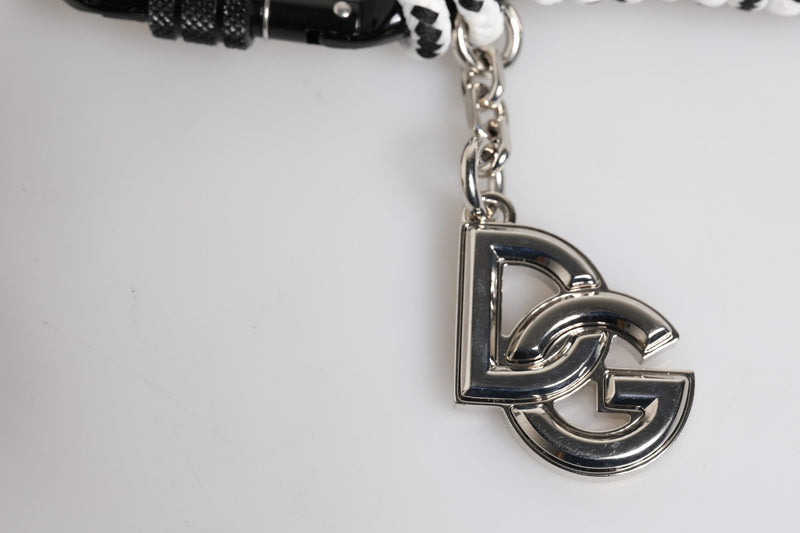 Multicolor Tape String DG Logo Keychain Polyester Keyring Dolce & Gabbana