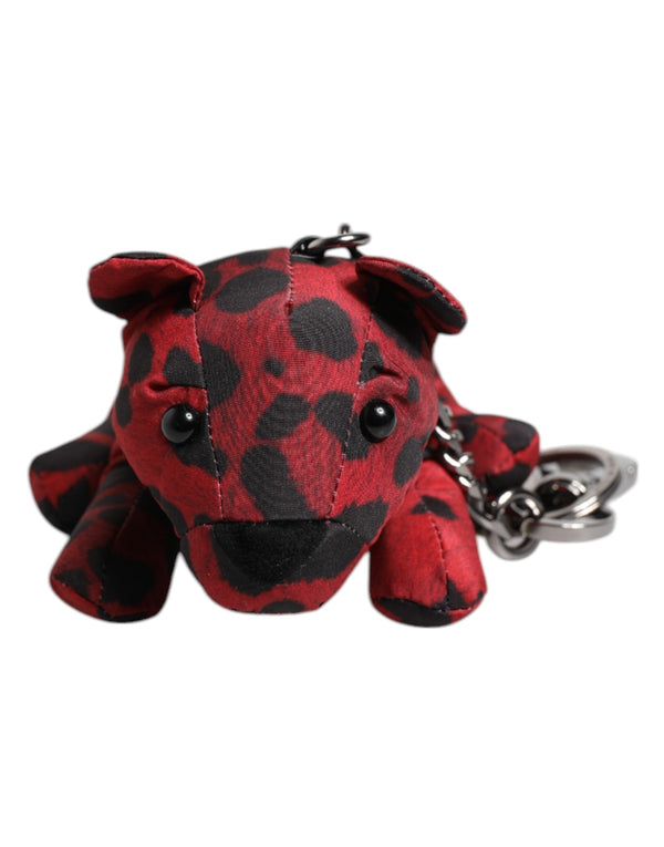 Red Black Polyester Animal Silhouette Keychain Keyring Dolce & Gabbana