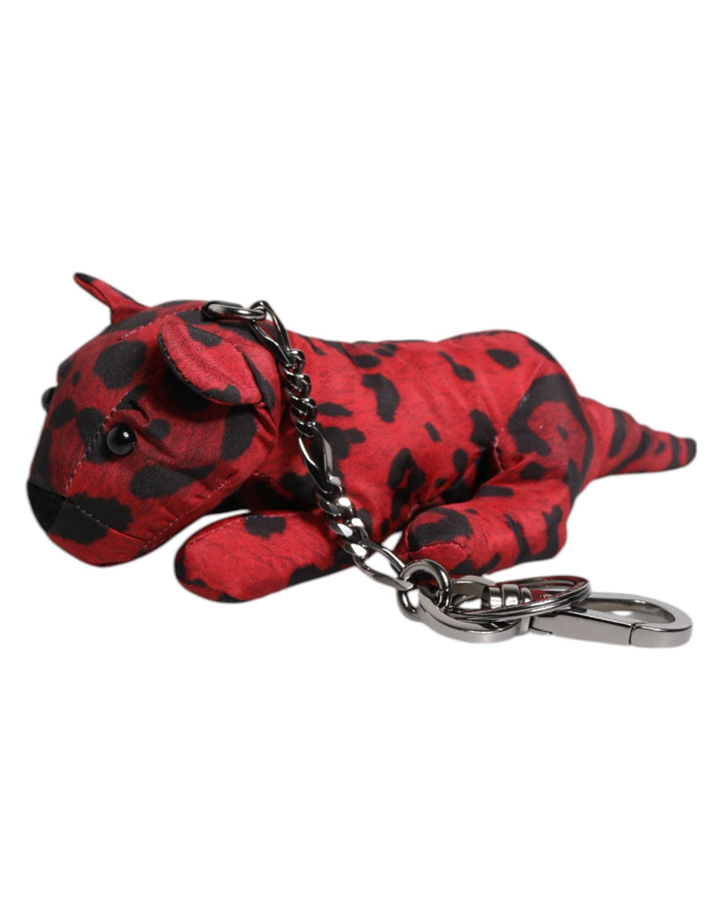 Red Black Polyester Animal Silhouette Keychain Keyring Dolce & Gabbana