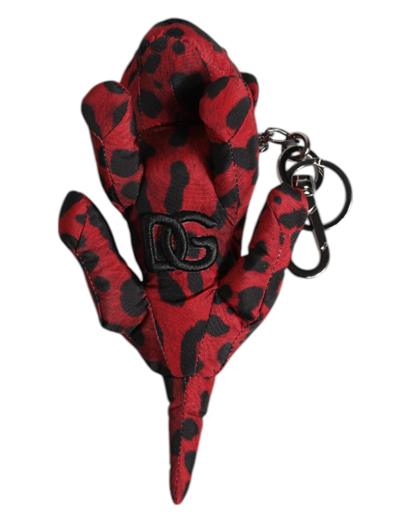 Red Black Polyester Animal Silhouette Keychain Keyring Dolce & Gabbana
