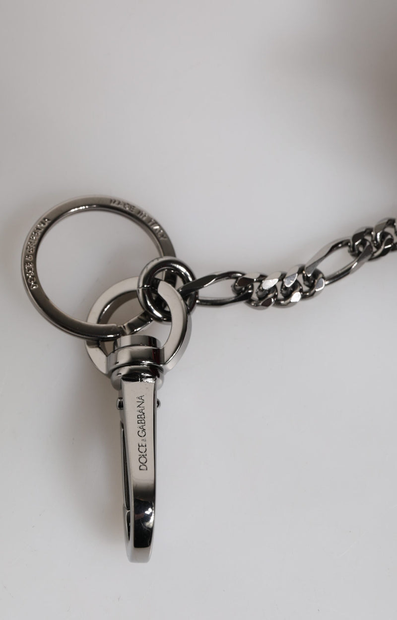 Red Black Polyester Animal Silhouette Keychain Keyring Dolce & Gabbana