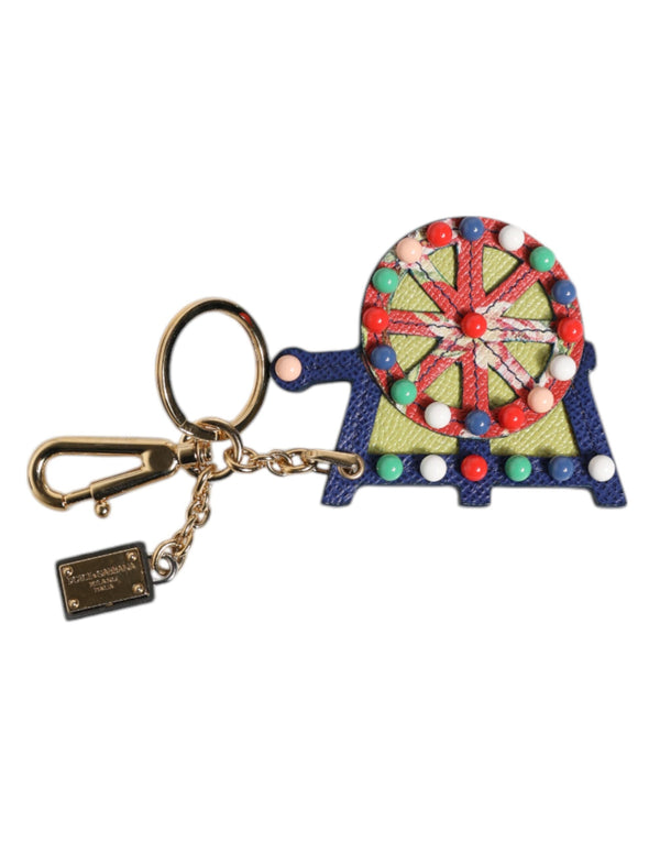 Multicolor Gold Tone Carretto Keychain Keyring Dolce & Gabbana
