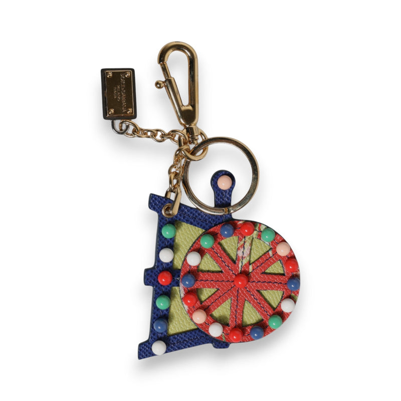 Multicolor Gold Tone Carretto Keychain Keyring Dolce & Gabbana