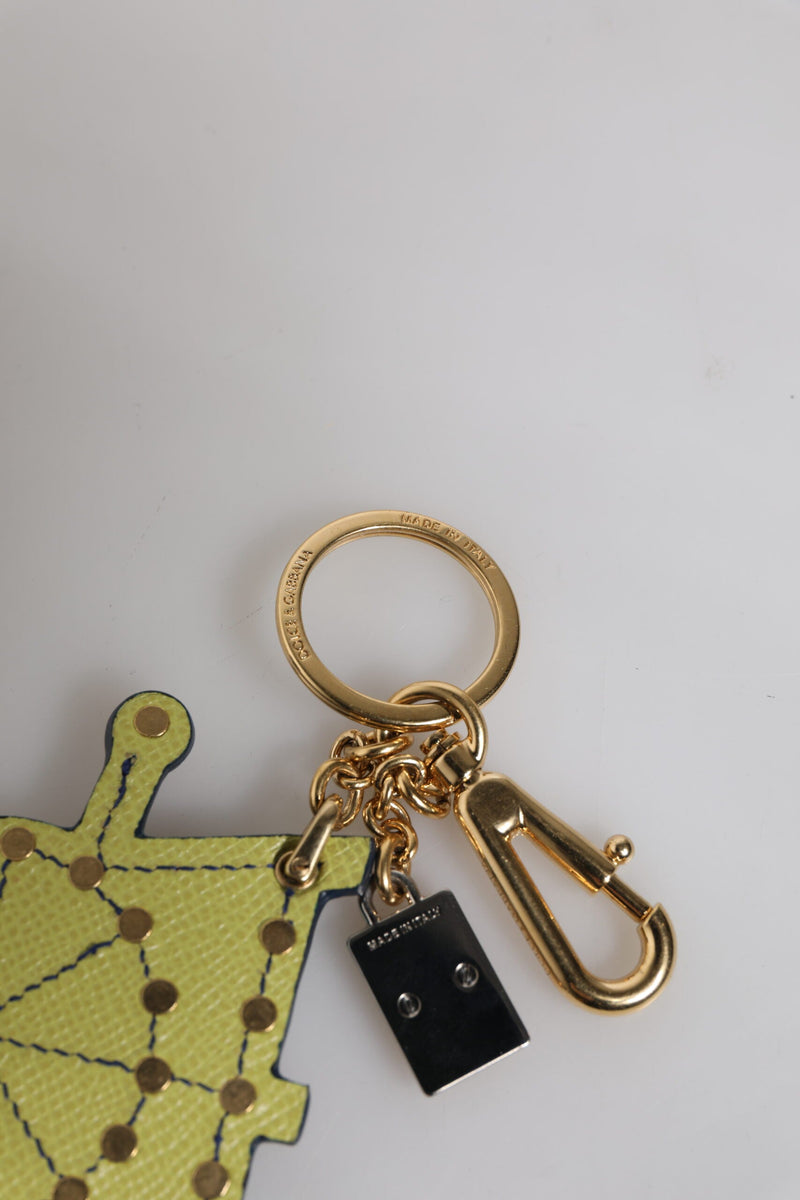 Multicolor Gold Tone Carretto Keychain Keyring Dolce & Gabbana