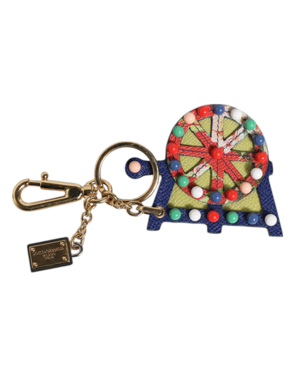 Multicolor Gold Tone Carretto Keychain Keyring Dolce & Gabbana