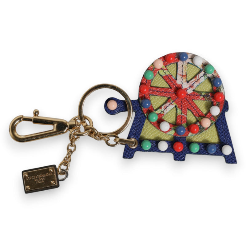 Multicolor Gold Tone Carretto Keychain Keyring Dolce & Gabbana