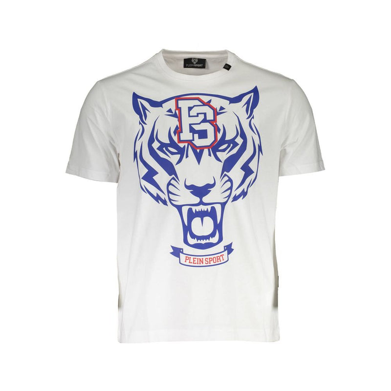 White Cotton Men T-Shirt Plein Sport