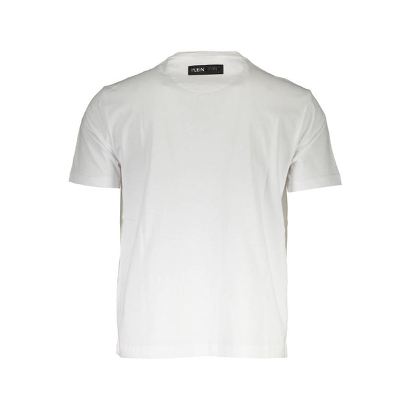 White Cotton Men T-Shirt Plein Sport