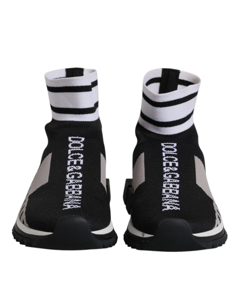 Black Gray Sorrento Socks Men Sneakers Shoes Dolce & Gabbana