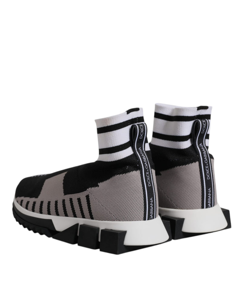 Black Gray Sorrento Socks Men Sneakers Shoes Dolce & Gabbana