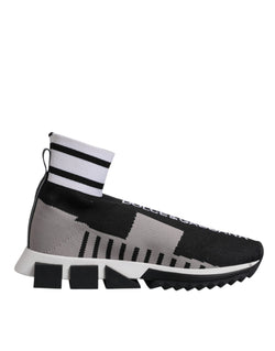 Black Gray Sorrento Socks Men Sneakers Shoes Dolce & Gabbana