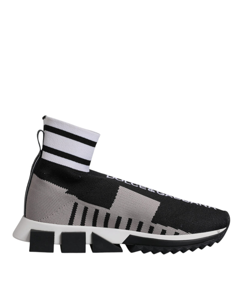 Black Gray Sorrento Socks Men Sneakers Shoes Dolce & Gabbana