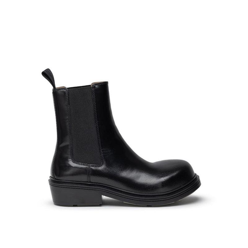 Black Leather Boot Bottega Veneta