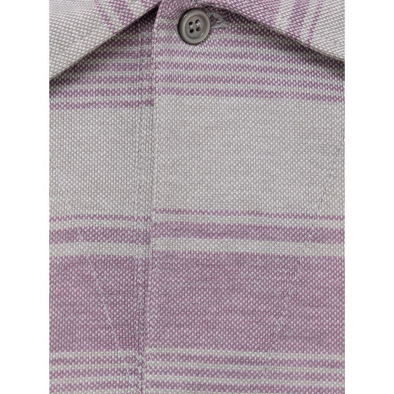 Brown Cotton Polo Shirt Canali