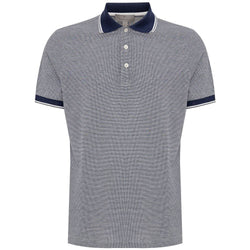 Blue Cotton Polo Shirt Canali