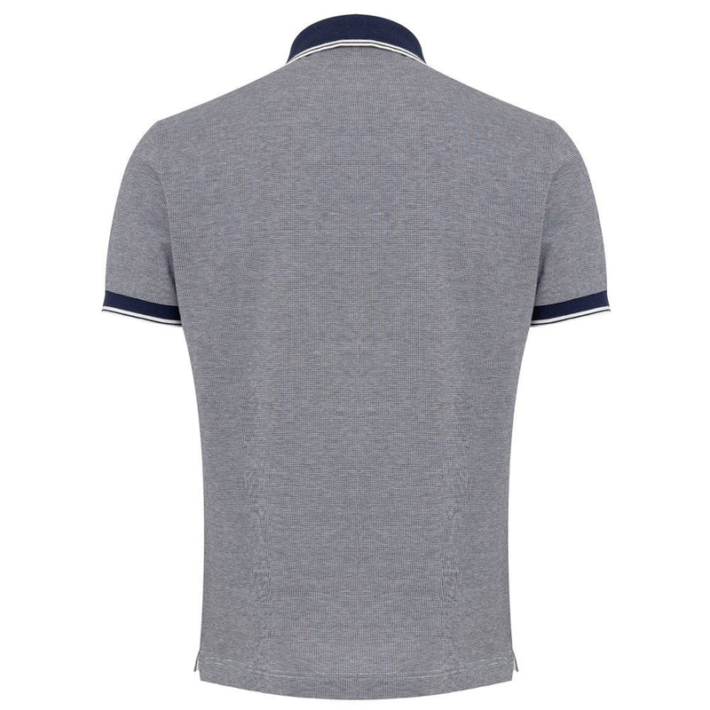 Blue Cotton Polo Shirt Canali