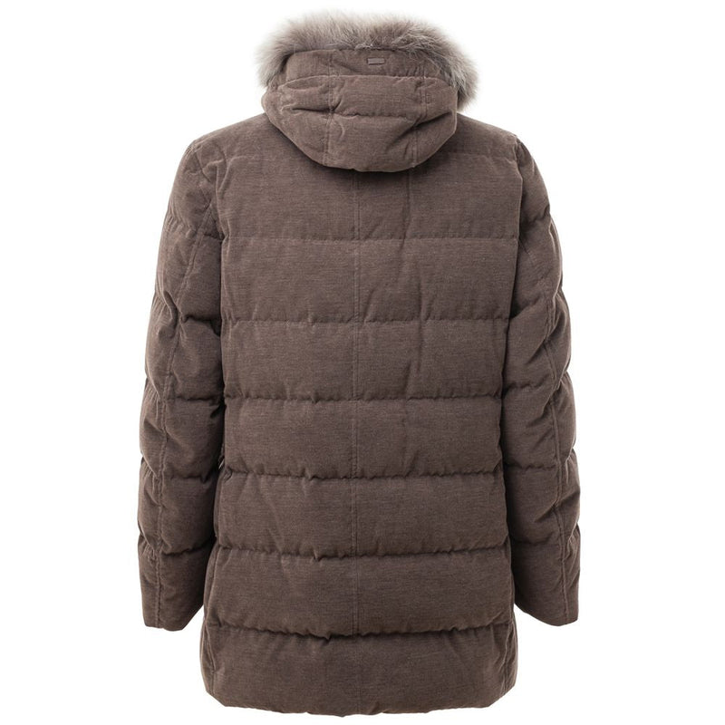 Brown Cotton Jacket Herno