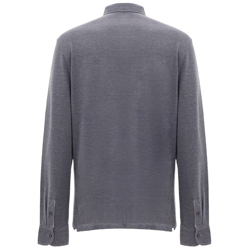 Blue Cotton Polo Shirt Corneliani