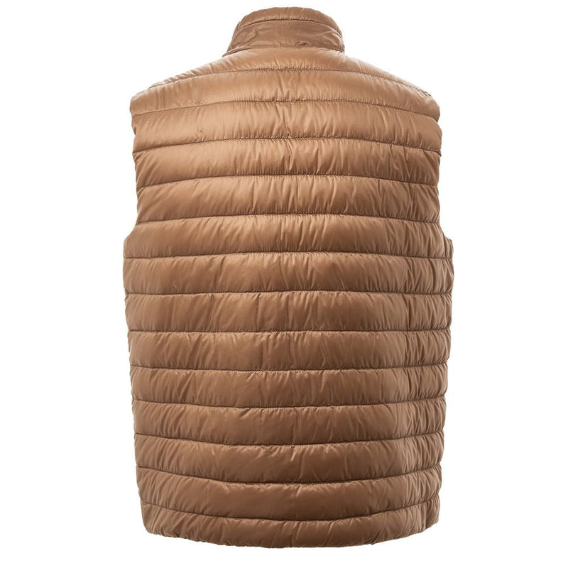 Brown Polyamide Sleveless Jacket Herno