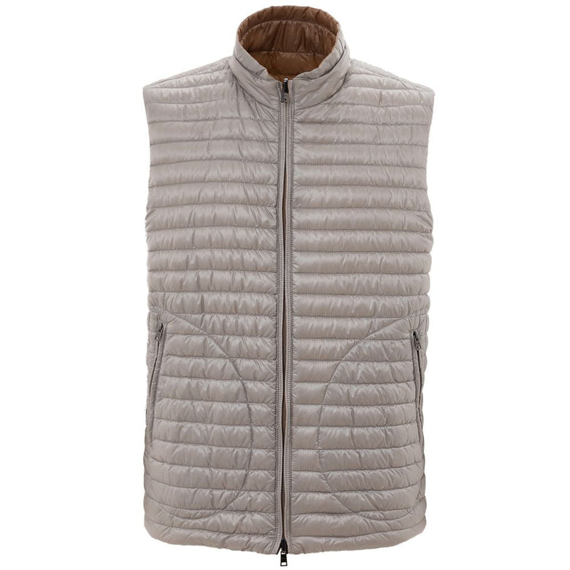 Brown Polyamide Sleveless Jacket Herno