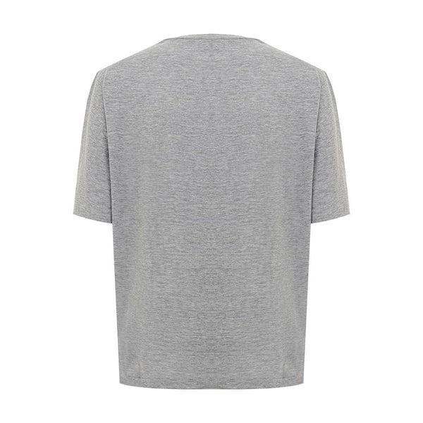 Elegant Gray Cotton Top for Women Dsquared²
