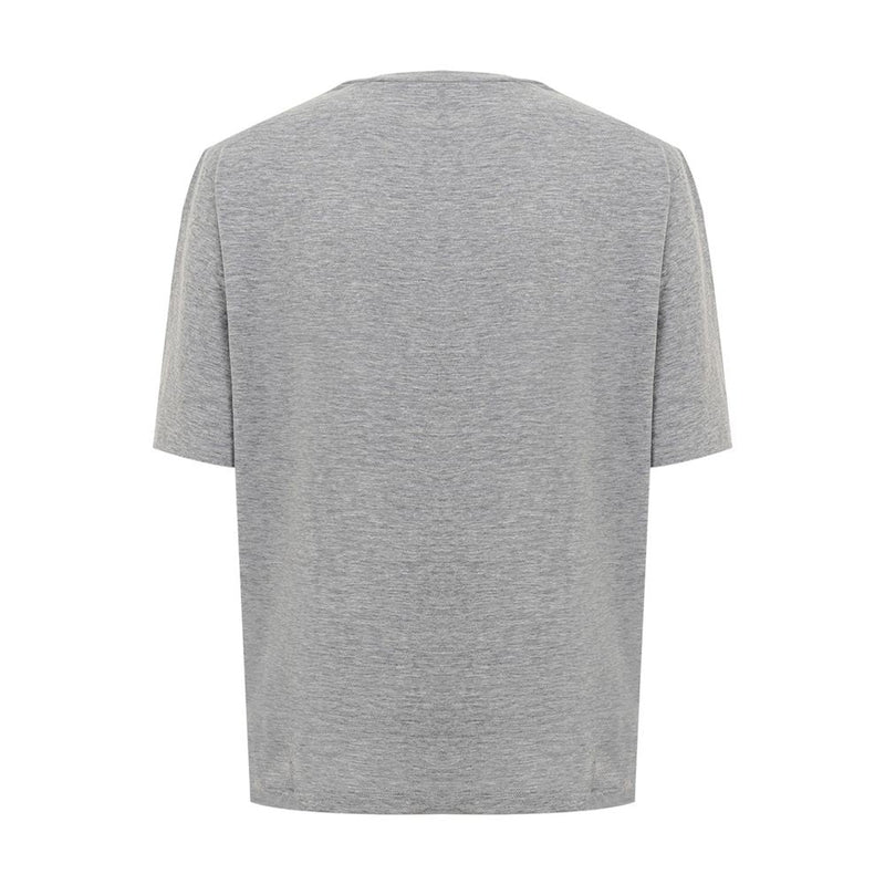 Elegant Gray Cotton Top for Women Dsquared²