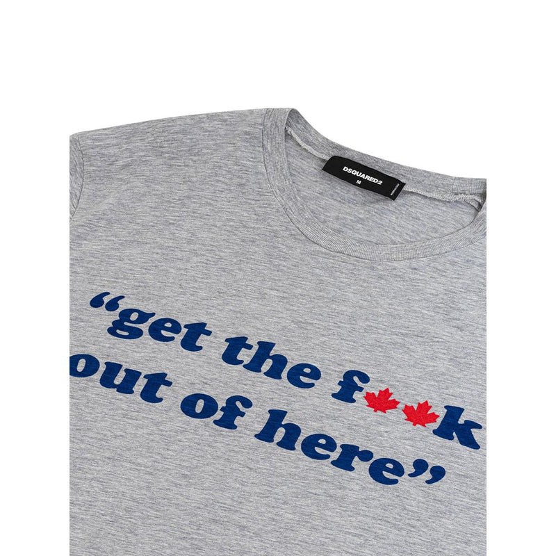 Gray Cotton T-Shirt Dsquared²