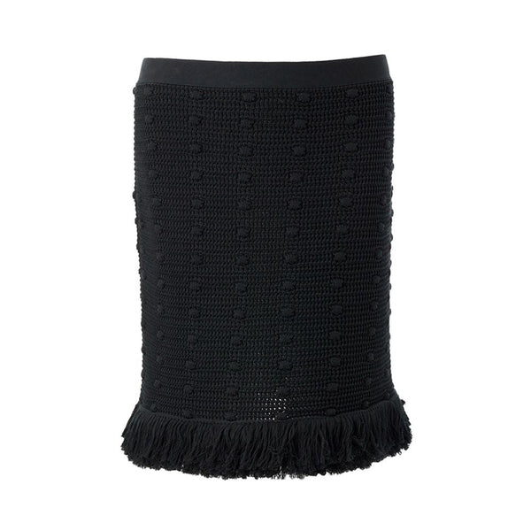 Elegant Black Cotton Skirt Bottega Veneta