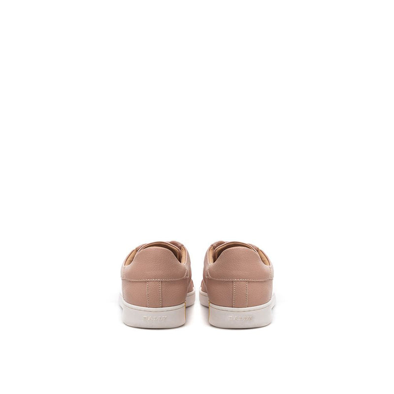 Elegant Pink Cotton Leather Sneakers Bally