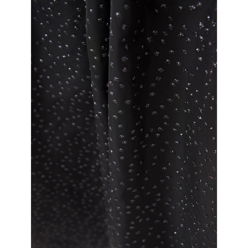 Elegant Black Polyethylene Midi Skirt Lardini