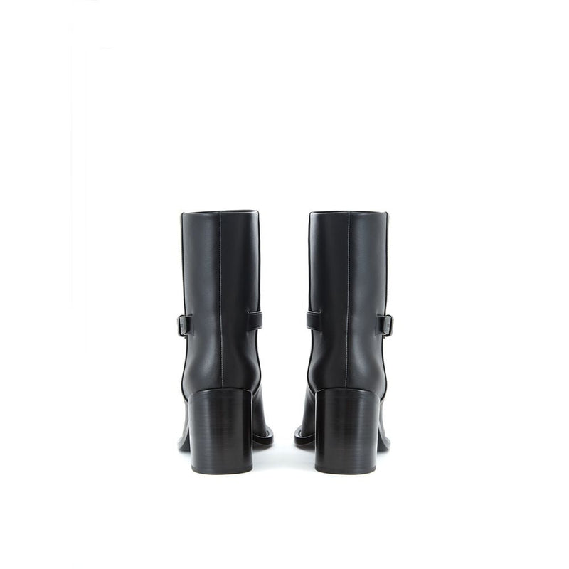 Black Leather Boot Burberry