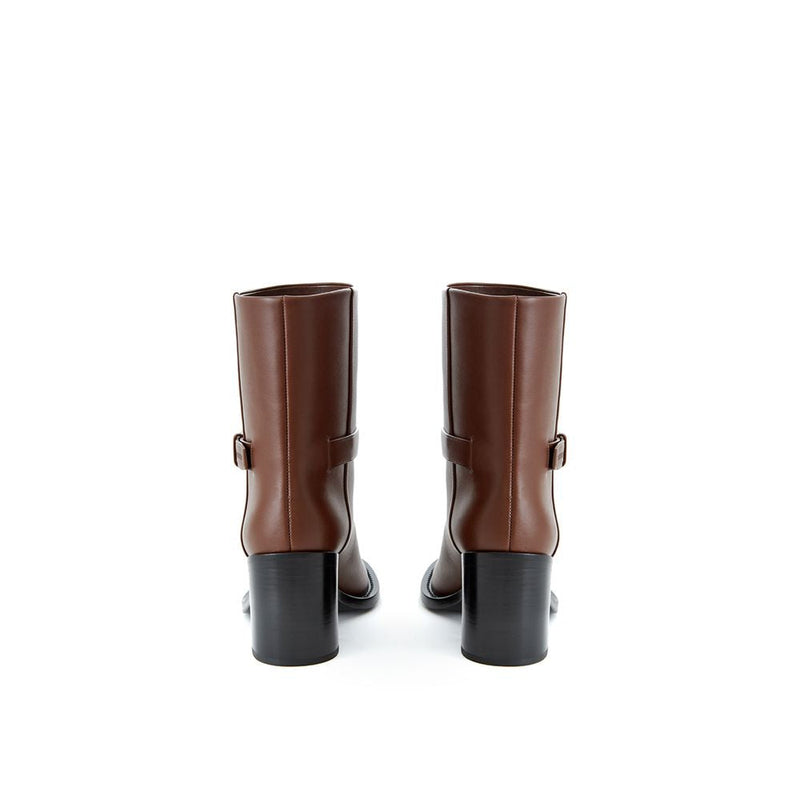 Brown Leather Boot Burberry